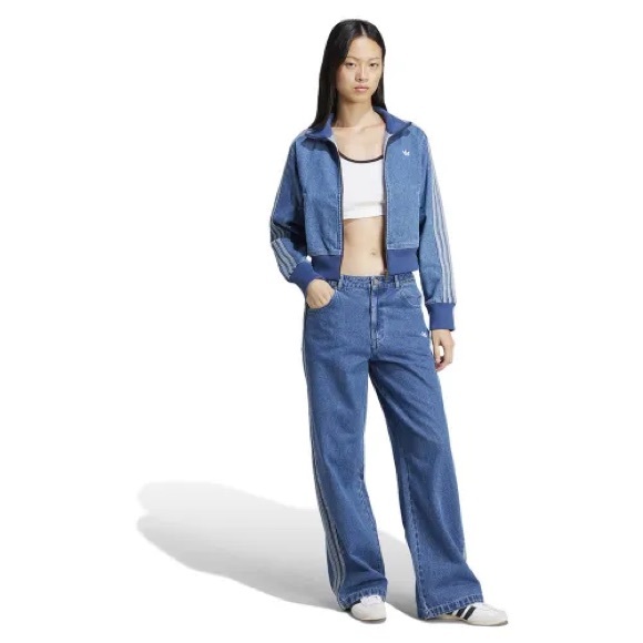 Adidas ADICOLOR DENIM 3-STRIPES TRACK PANTS - Picture 3 of 6